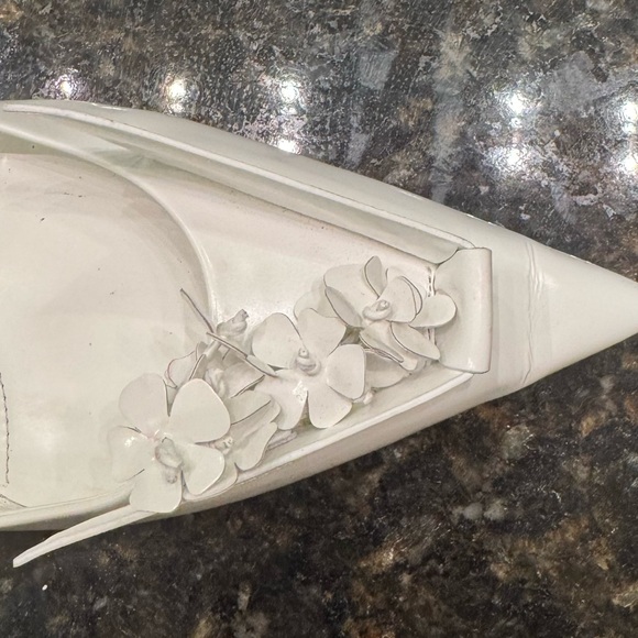 Prada White Floral Embellished Heels - Picture 7 of 7